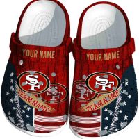 Personalized San Francisco 49ers Star-Spangled Side Pattern Crocs