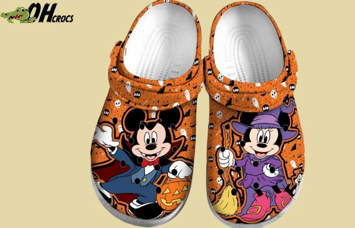 Mickey And Minnie mouse Halloween clogs by Crocs