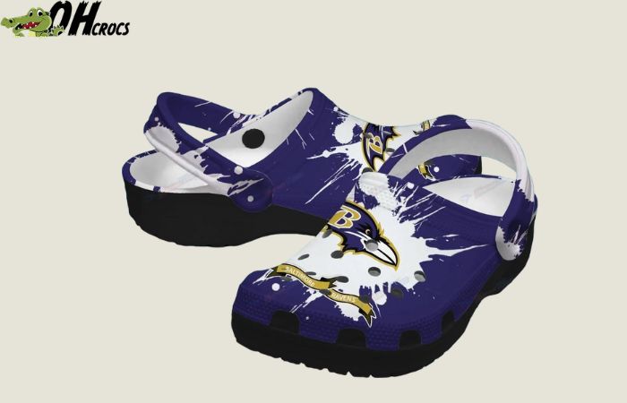 Pride with Baltimore Ravens Crocs sandals