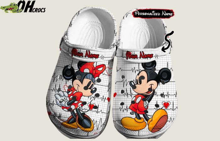 The trendy Minnie and Mickey Crocs