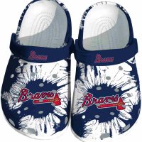 Atlanta Braves Splatter Graphics Crocs