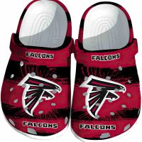Custom Atlanta Falcons Splatter Background Crocs