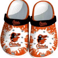 Custom Baltimore Orioles Splash Motif Background Crocs