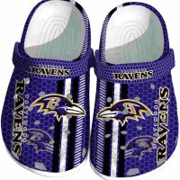 Personalized Baltimore Ravens Pinstripe Pattern Crocs