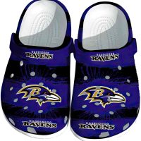 Baltimore Ravens Paint Splatter Graphics Crocs