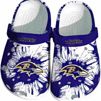 Baltimore Ravens Splatter Graphics Crocs