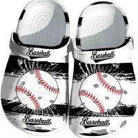 Baseball Paint Splatter Graphics Crocs