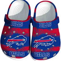 Buffalo Bills Paint Splatter Graphics Crocs