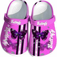 Butterfly Contrasting Stripes Crocs