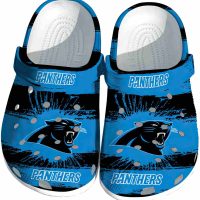 Carolina Panthers Paint Splatter Graphics Crocs