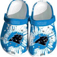 Carolina Panthers Splatter Graphics Crocs