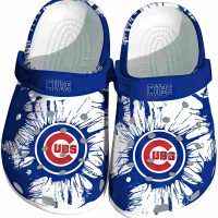 Chicago Cubs Splatter Graphics Crocs