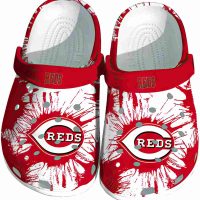 Cincinnati Reds Splatter Graphics Crocs