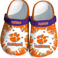Clemson Tigers Splash Art Crocs
