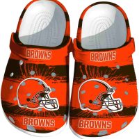 Cleveland Browns Paint Splatter Graphics Crocs