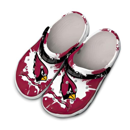 Custom Arizona Cardinals Splatter Pattern Crocs