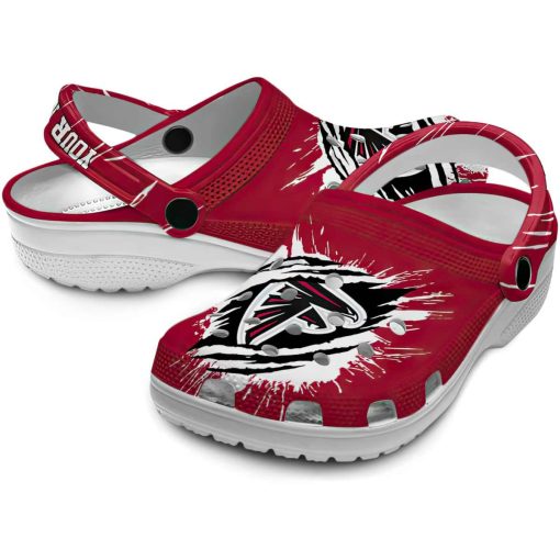 Custom Atlanta Falcons Abstract Splash Pattern Crocs