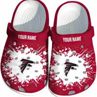 Custom Atlanta Falcons Splatter Background Crocs
