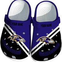 Custom Baltimore Ravens Baseball Motif Crocs