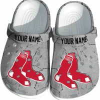 Custom Boston Red Sox Cracked Texture Crocs