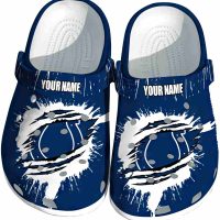 Custom Indianapolis Colts Splash Motif Background Crocs