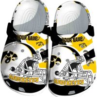 Custom Iowa Hawkeyes Football Helmet Crocs