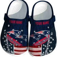 Custom New England Patriots Star-Spangled Side Pattern Crocs