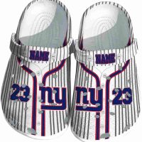 Custom New York Giants Pinstripe Pattern Crocs