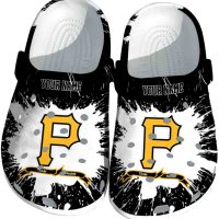 Custom Pittsburgh Pirates Splash Pattern Crocs