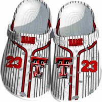 Custom Texas Tech Red Raiders Pinstripe Pattern Crocs