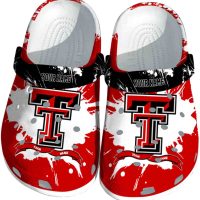 Custom Texas Tech Red Raiders Splatter Pattern Crocs