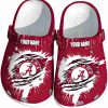 Customized Alabama Crimson Tide Splash Motif Background Crocs