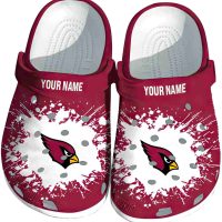 Customized Arizona Cardinals Splatter Background Crocs