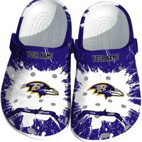 Baltimore Ravens Paint Splatter Graphics Crocs
