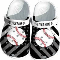 Customized Baseball Star-Spangled Graphic Crocs