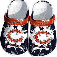 Customized Chicago Bears Splatter Pattern Crocs