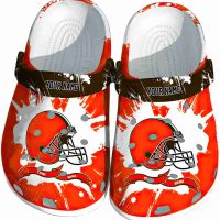Custom Cleveland Browns Splash Pattern Crocs