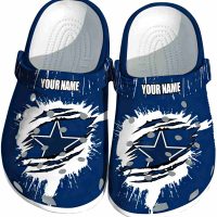 Customized Dallas Cowboys Splash Motif Background Crocs