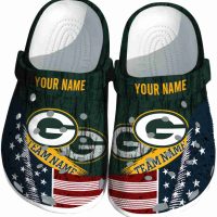 Customized Green Bay Packers Star-Spangled Side Pattern Crocs