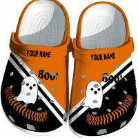 Customized Halloween Baseball Motif Crocs
