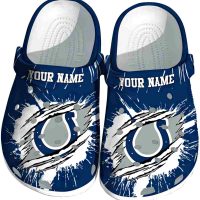 Customized Indianapolis Colts Abstract Splash Pattern Crocs