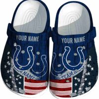 Customized Indianapolis Colts Star-Spangled Side Pattern Crocs