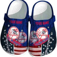 Customized New York Yankees Star-Spangled Side Pattern Crocs