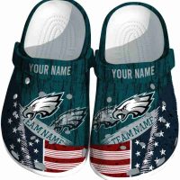 Customized Philadelphia Eagles Star-Spangled Side Pattern Crocs