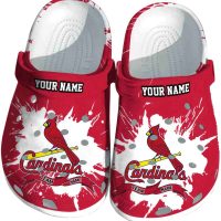 Customized St. Louis Cardinals Splattered Paint Design Crocs
