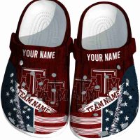 Customized Texas A&M Aggies Star-Spangled Side Pattern Crocs