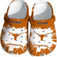 Customized Texas Longhorns Splash Pattern Crocs