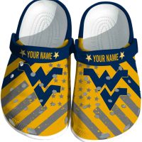 Customized West Virginia Mountaineers Star-Spangled Graphic Crocs