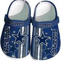 Customized Dallas Cowboys Pinstripe Pattern Crocs