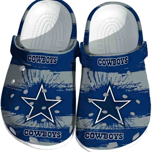 Dallas Cowboys Paint Splatter Graphics Crocs